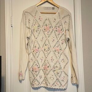 Vintage Victoria Sport Sweater Cottagecore Grandmacore Size M